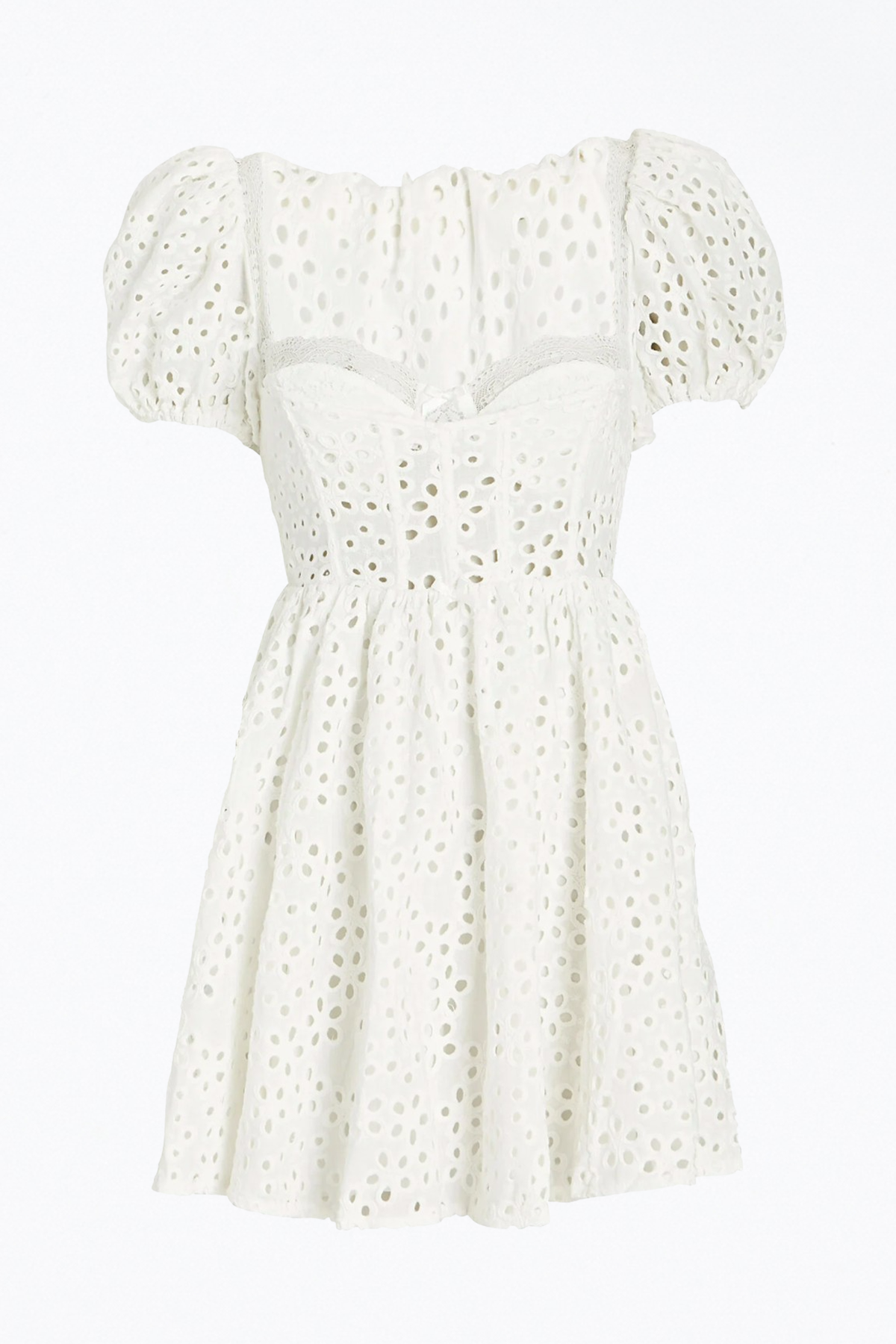BECCA EYELET LINEN MINI DRESS | FOR LOVE & LEMONS | The Silence Company