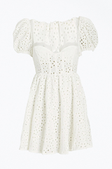 BECCA EYELET LINEN MINI DRESS | FOR LOVE & LEMONS | The Silence Company