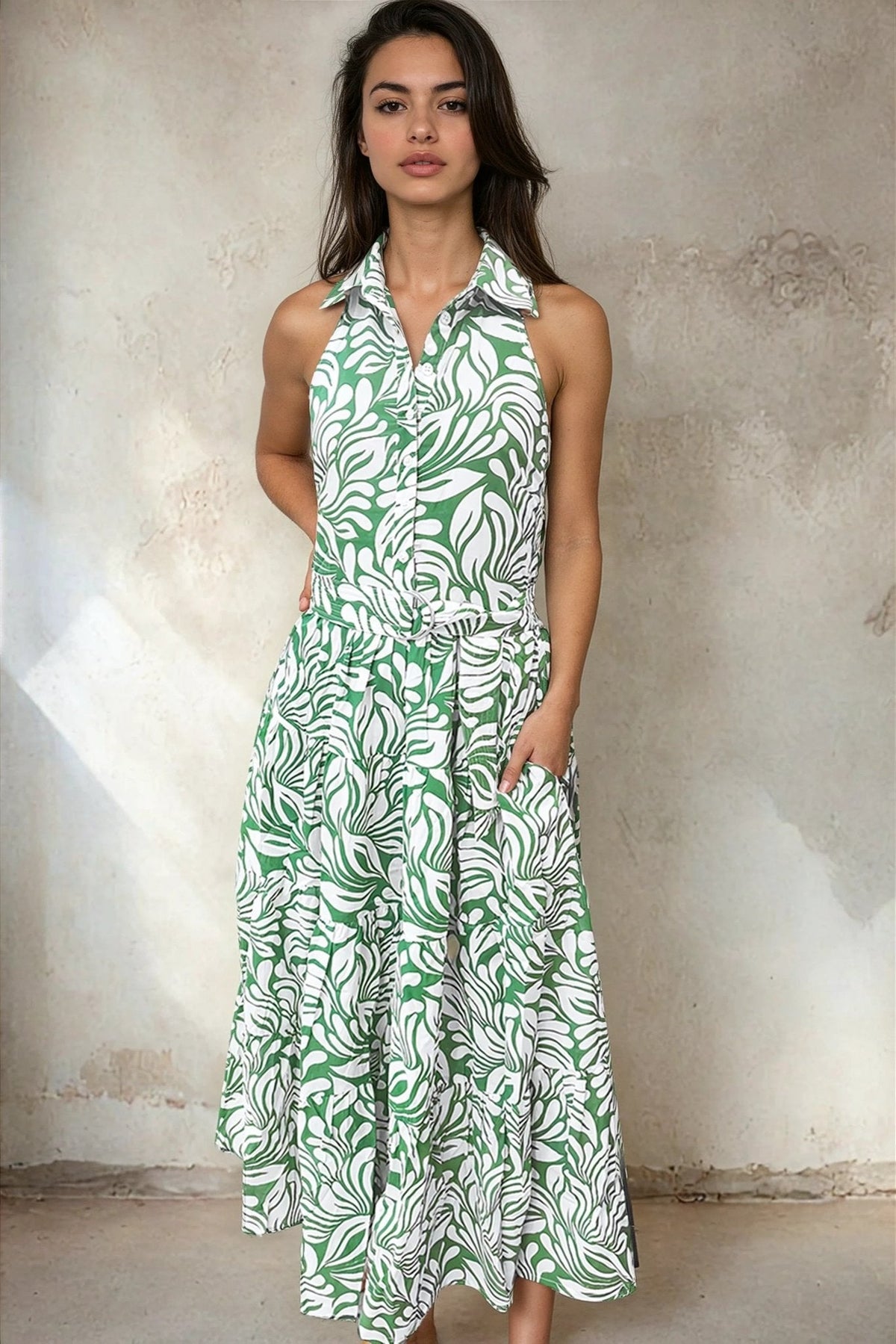 RILEY GREEN MAXI DRESS - YUMI KIM