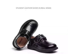 Boys Black Oxford Leather School Shoes