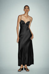 Claire Zara Satin Summer Long Dress 24th Spoke