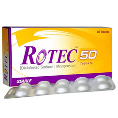 Rotec 50mg Tablet – Diclofenac Sodium & Misoprostol for Pain and Inflammation Relief