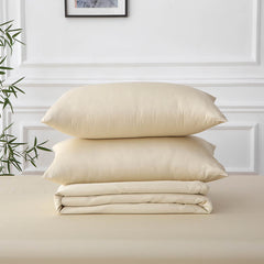 Sandbeige / Bambus-Lyocell / Spannbettlaken – knitterarm, weich & für empfindliche Haut