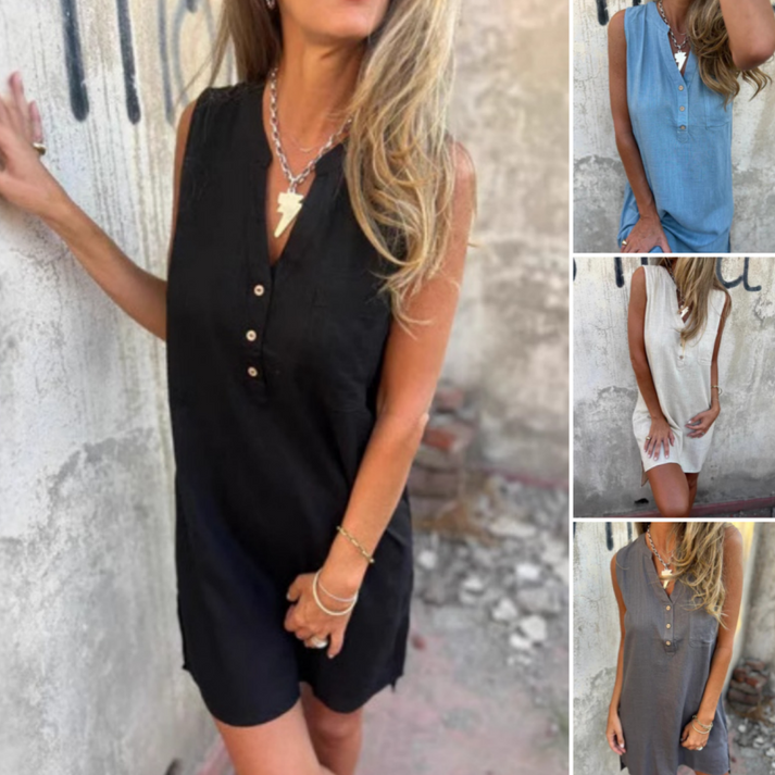 LEYRE - VESTIDO HOLGADO SIN MANGAS