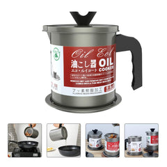 Stainless Steel Oil Filter Pot with Strainer |Kitchen Oil Container - Saadiq.pk