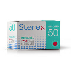 Sterex Electrolysis Needle - 2 Piece Short - Insulated - 50 Pieces