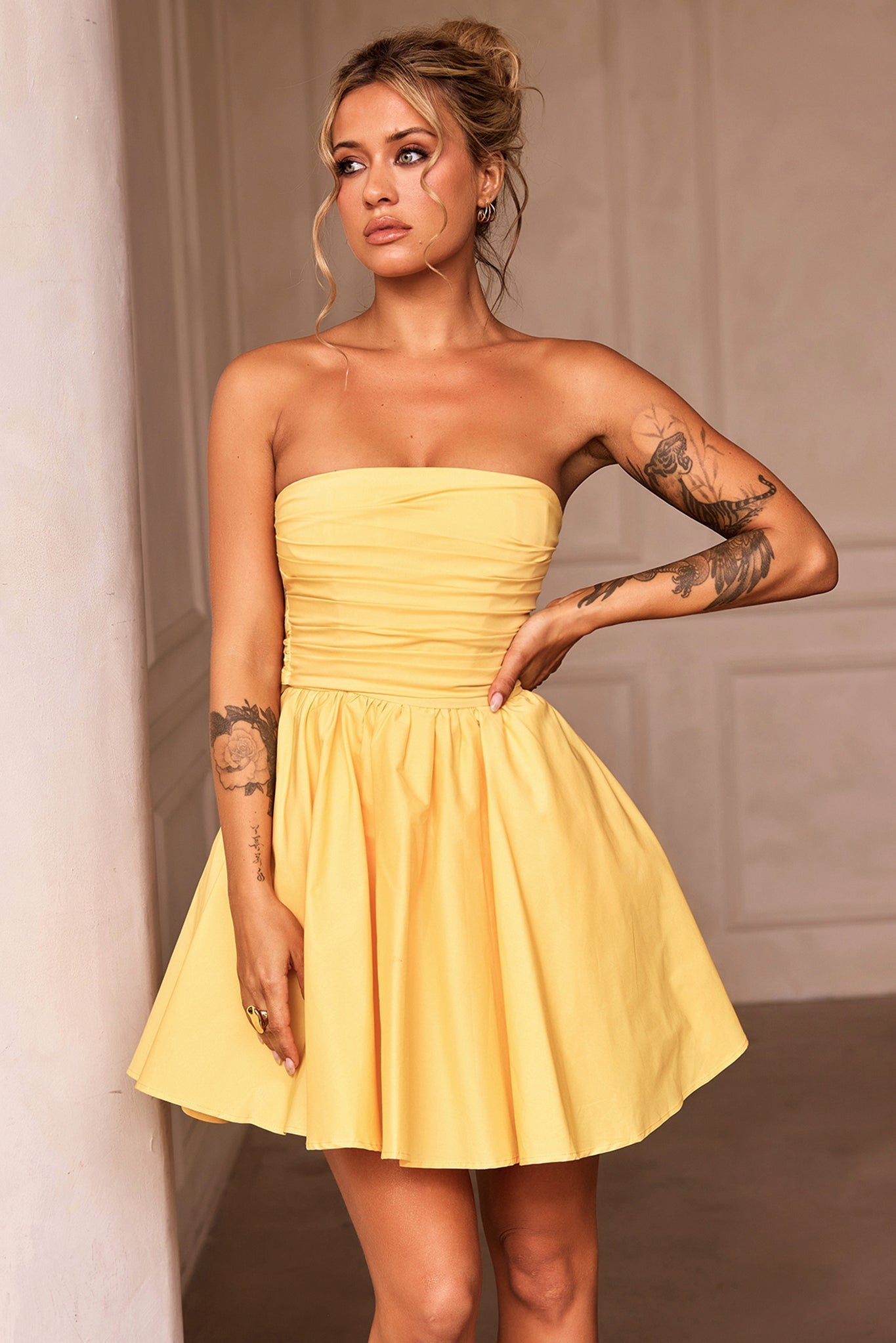 Sugar Crush Mini Dress - Yellow for women