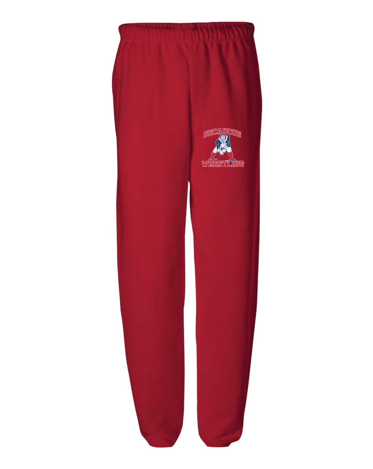 Secaucus High School Wrestling Cotton Sweatpants - Red