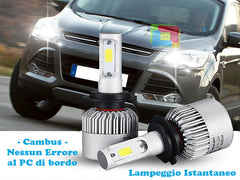 LAMPADE ABBAGLIANTI LED FORD KUGA II 2013+ LAMPEGGIO ISTANTANEO 6000K CREE