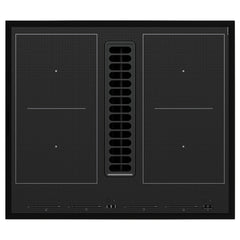 TÄCKNAN induction hob/integrated extractor, IKEA 500 black, 56.0x52.4x49.0 cm