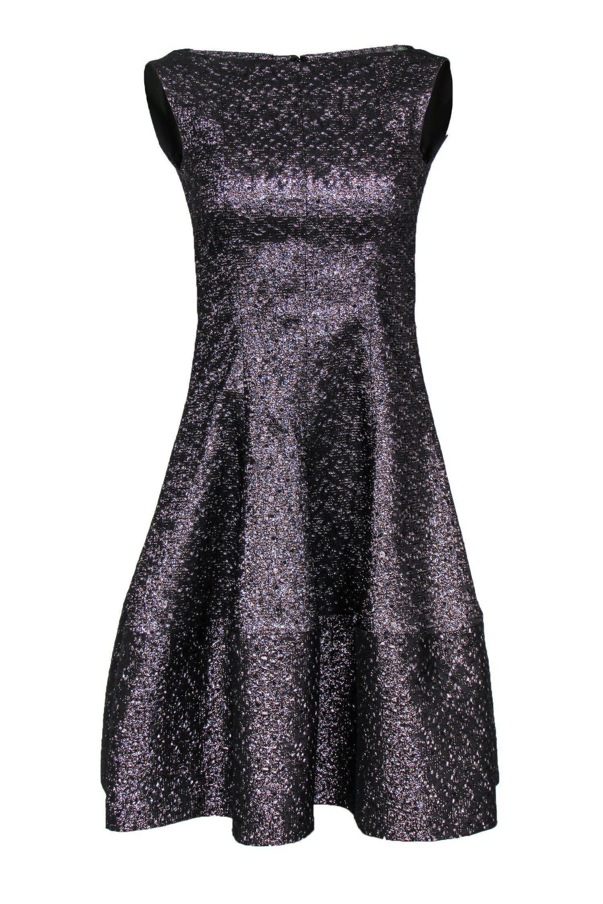 Current Boutique-Talbot Runhof - Metallic Purple A-Line Dress Sz 6