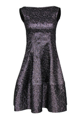 Current Boutique-Talbot Runhof - Metallic Purple A-Line Dress Sz 6