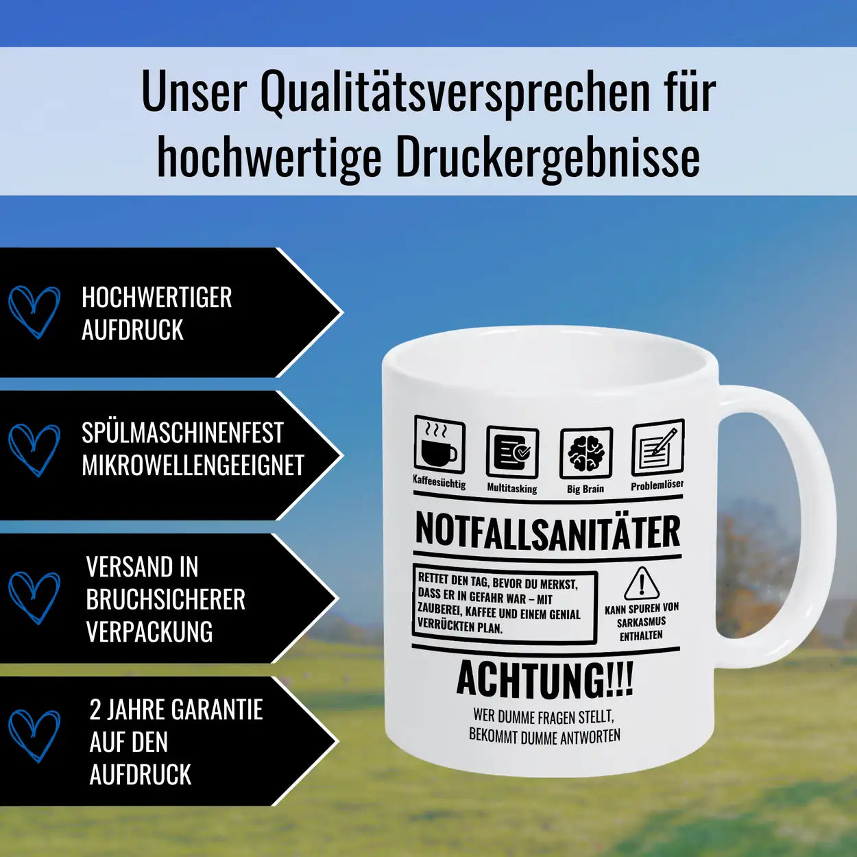 Tasse Sarkasmus Notfallsanitäter - Druckerino