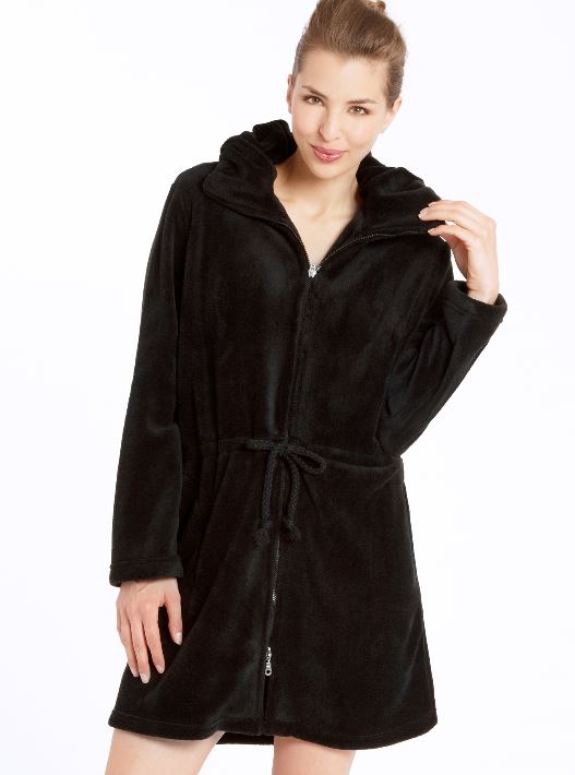 Taubert SPA Collection morgenkåbe Parka i sort. KUN STR. 44