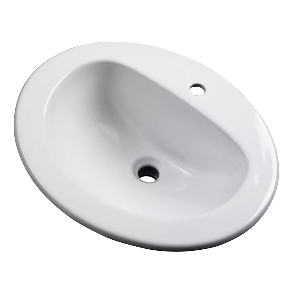 Lavabo de salle de bain Maxwell® Oval à trou unique