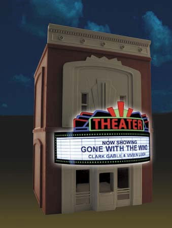Ameri-Towne 967 O Theater With Lighted Marquee Building Kit