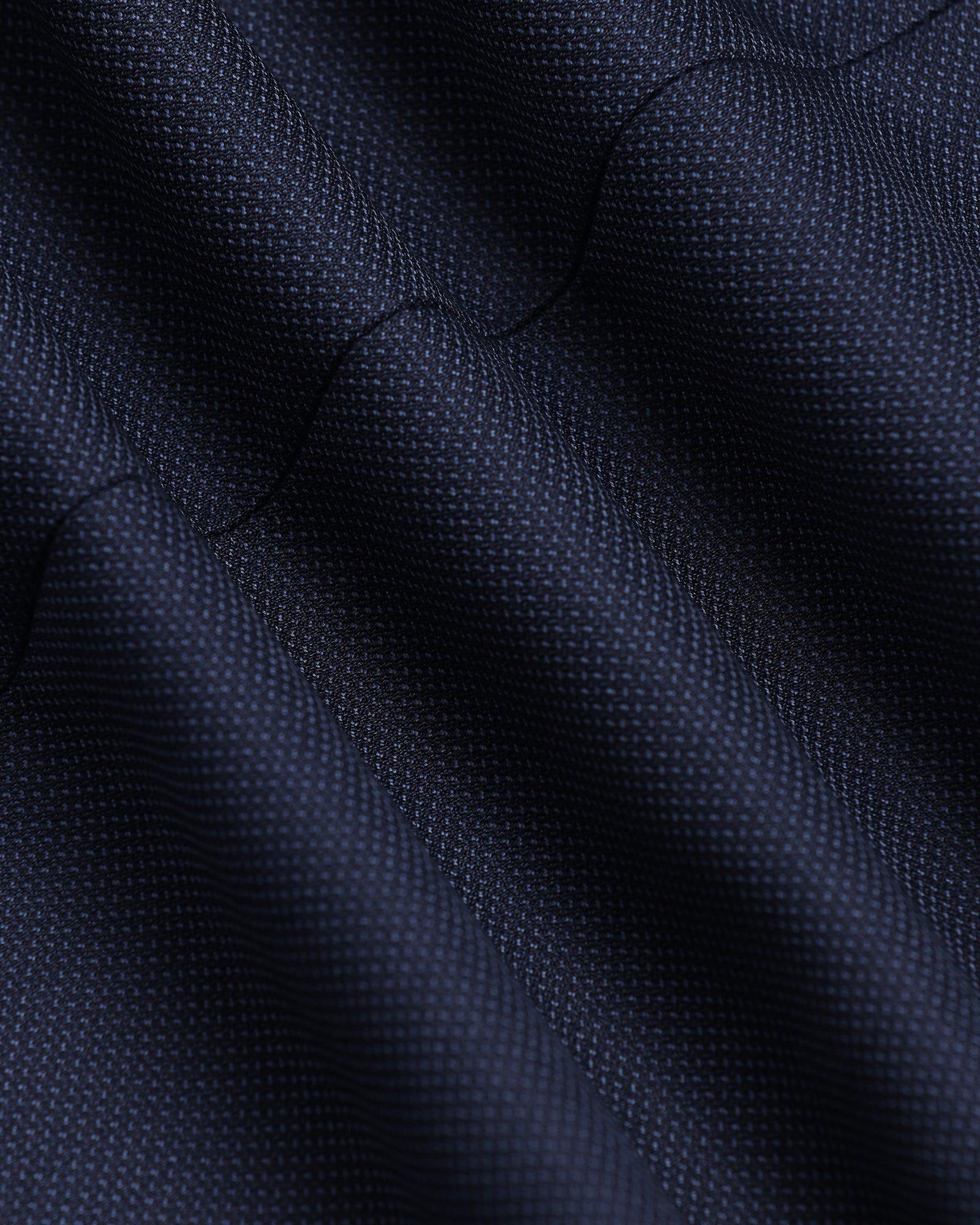 Three Piece Navy Textured Formal Suit - Norman