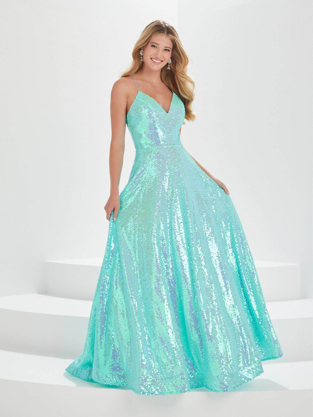 Tiffany Designs by Christina Wu 16002 - Sequined A-Line Prom Gown Special Occasion Dress