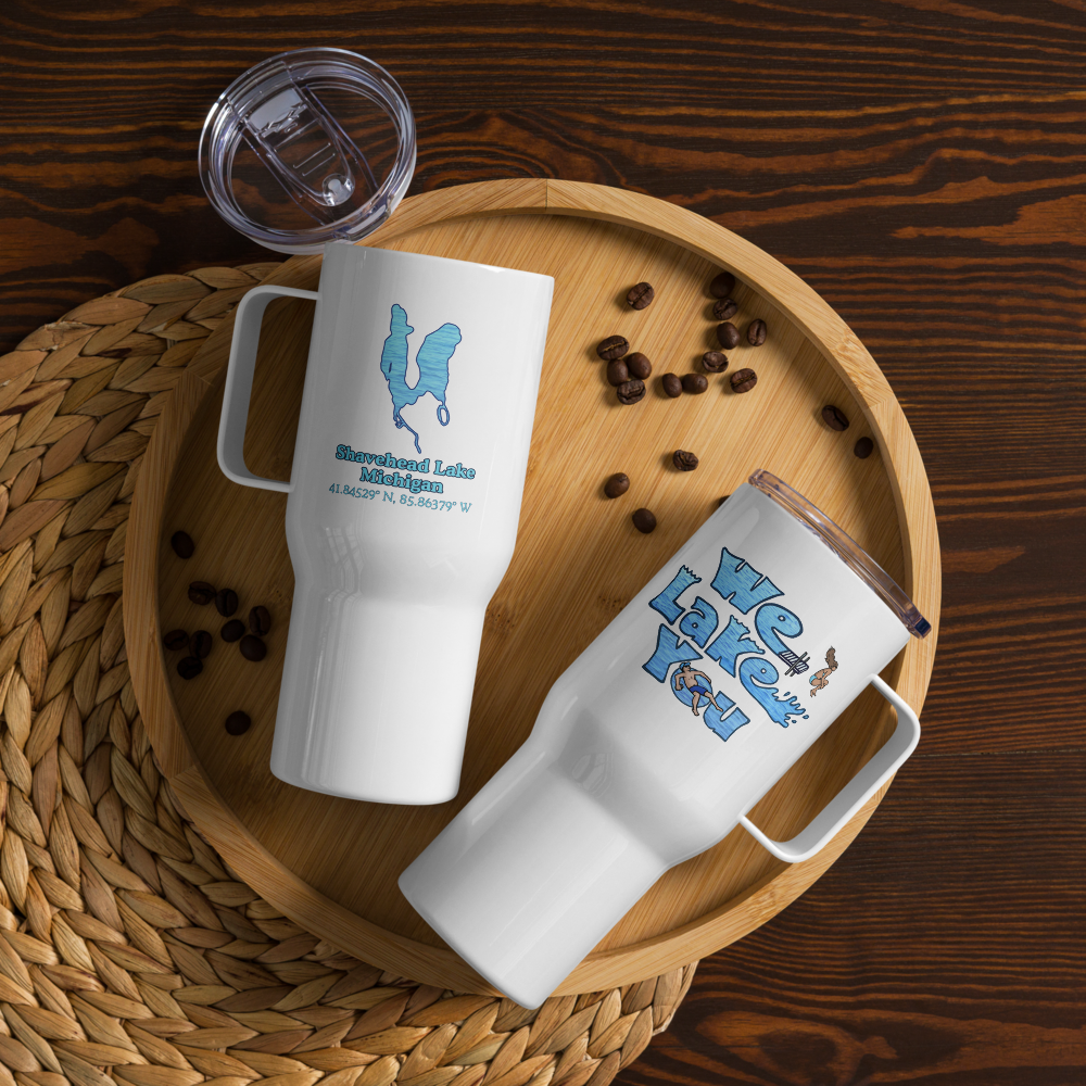 Shavehead Lake 25 oz Stainless Steel Travel Mug