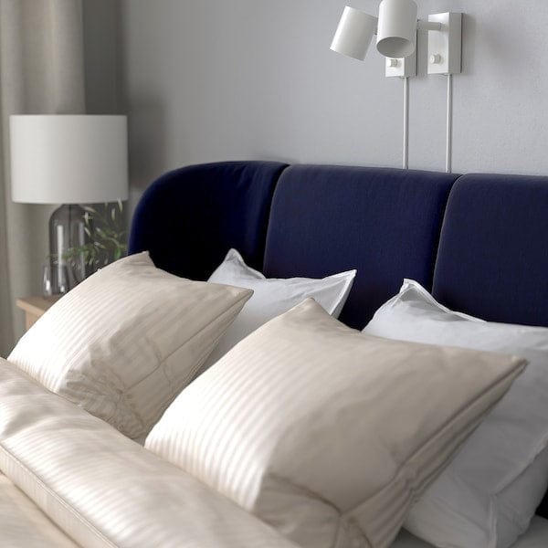 Ikea TUFJORD - Upholstered bed frame, Tallmyra blue-black/Luröy,160x200 cm