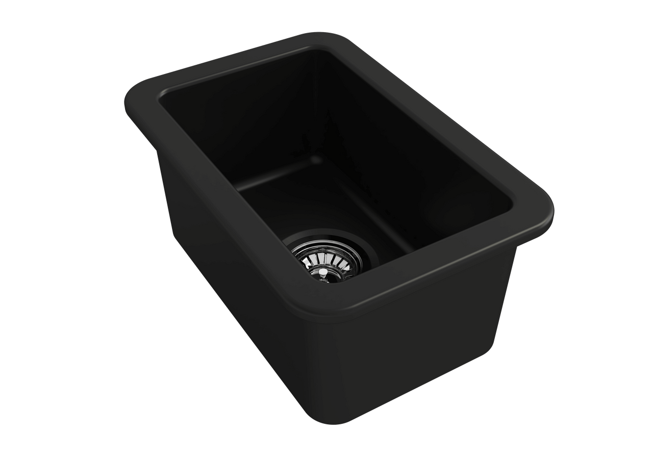 Turner Hastings Cuisine 30 x 46 Inset / Undermount Fine Fireclay Sink, Matte Black