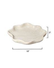 Frill natural Marble Bowl, White