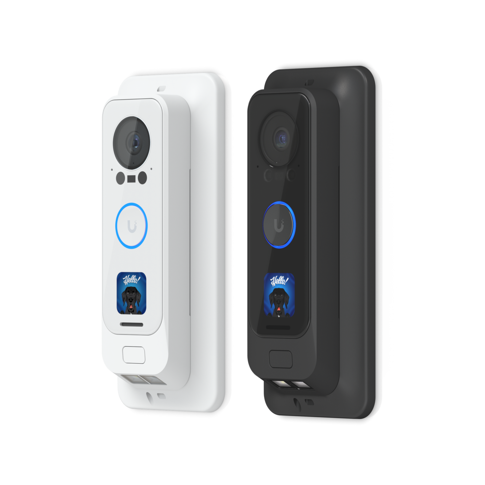 Ubiquiti UniFi G4 Doorbell Pro PoE Gang Box Mount in Black and White