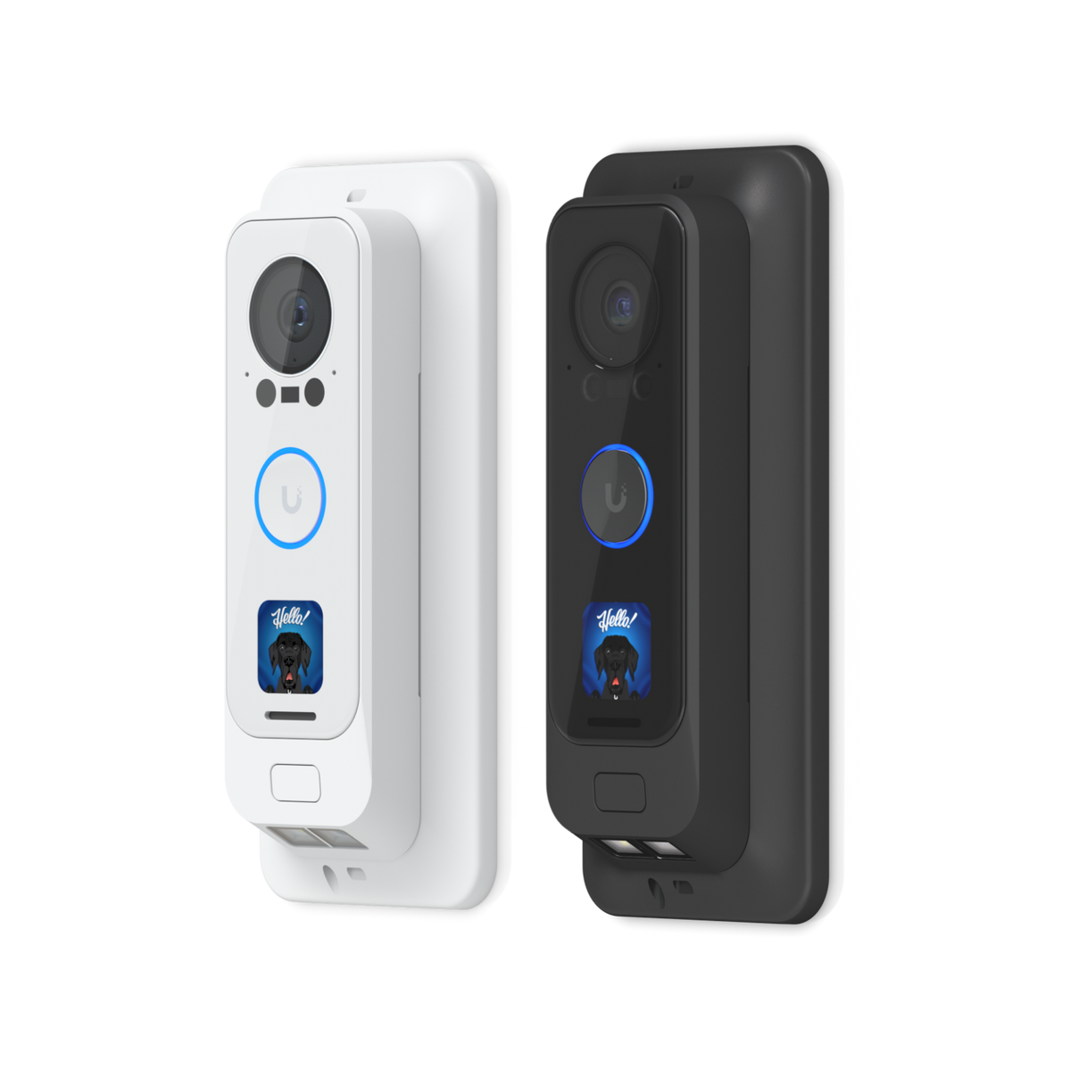 Ubiquiti UniFi G4 Doorbell Pro PoE Gang Box Mount in Black and White