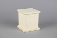 Unfinished Aspen Cremation Urn in Candor Style, Sharing Size, Medium ~
