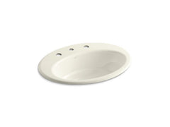 KOHLER K-2907-8-96 Thoreau Drop-in bathroom sink with 8" widespread faucet holes