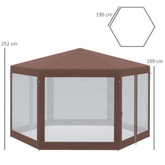 Hexagonal Garden Gazebo Party Tent Patio Marquee Canopy