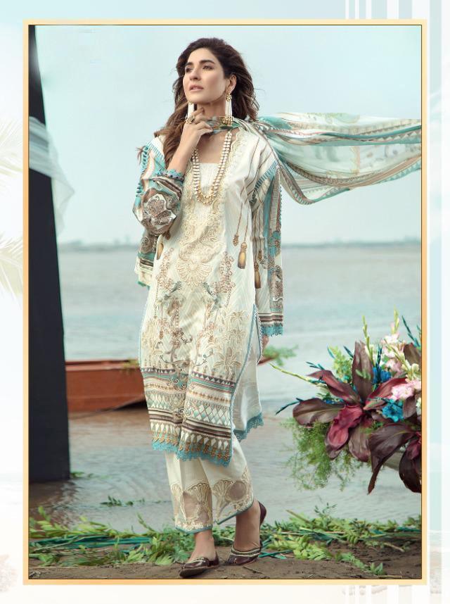 Unstitched Pure Cotton Pakistani Salwar Suit Dress Material