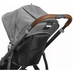 Saddle Brown UPPAbaby Leather Handlebar Cover - Vista Side Angle | Strolleria