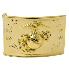 U.S. Marines USMC Dress Blues 24K Anodized Gold Plated SNCO Belt Buckle & Hardware, Includes EGA & Wreath