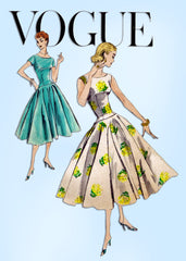 1950s Vintage Vogue Sewing Pattern 8885 Petite Misses Party Dress Size 28 Bust
