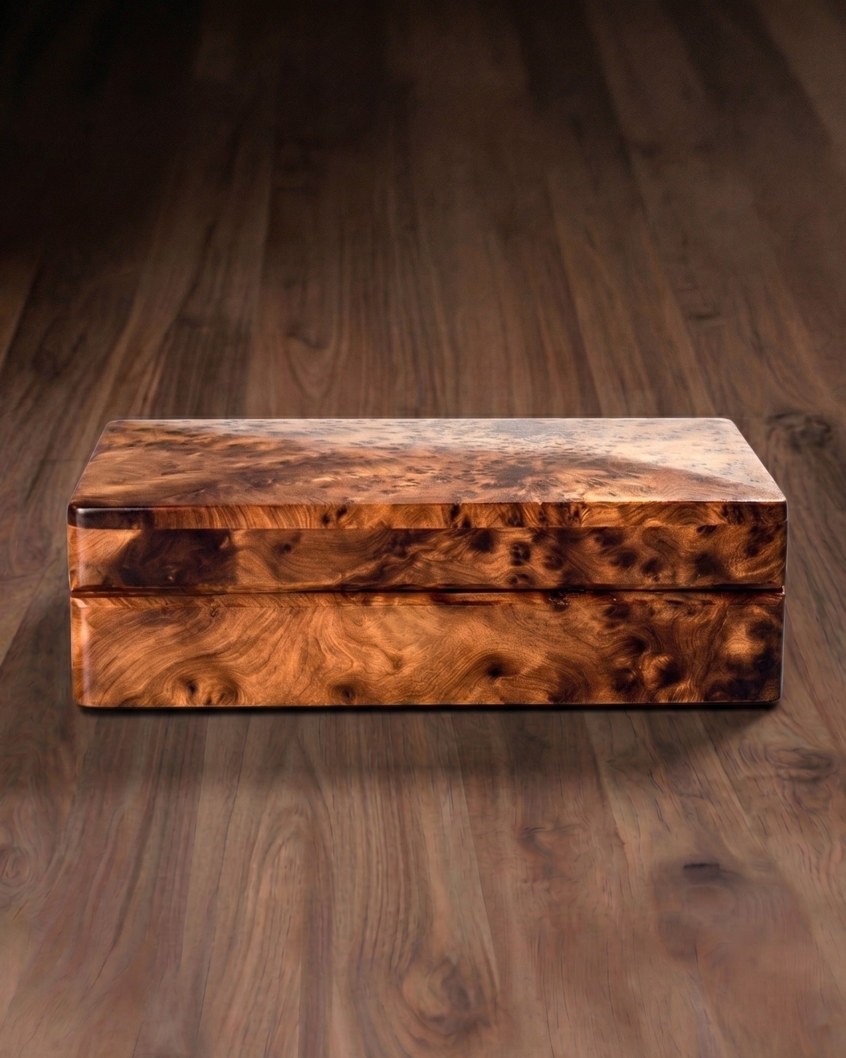 The Alchemist's Keepsake: Burl Walnut & Gemstone Vault