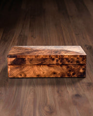 The Alchemist's Keepsake: Burl Walnut & Gemstone Vault