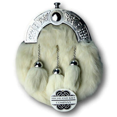 White Fur Sporran - Highland Kilt Company