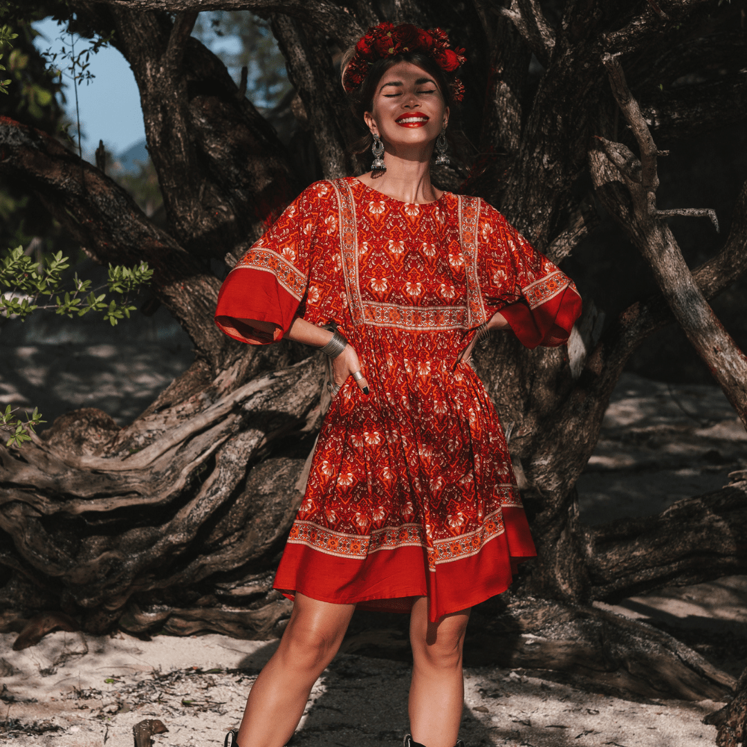 WickedAF dress Hannah Boho Tunic Mini Dress