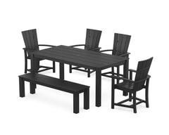 POLYWOOD® Quattro 6-Piece Parsons Dining Set with Bench