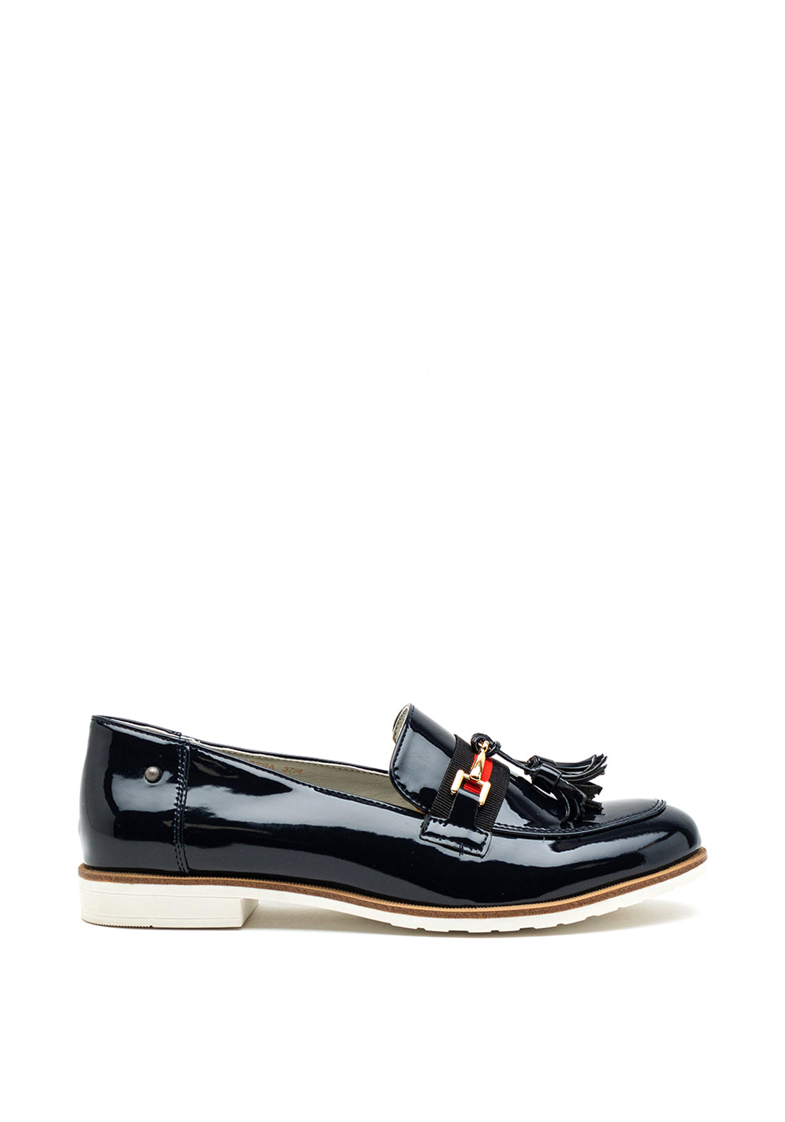 Zanni & Co. Petra Patent Loafers, Navy
