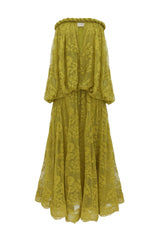 Zimmermann Luna Lace Bandeau Gown - Vermillion